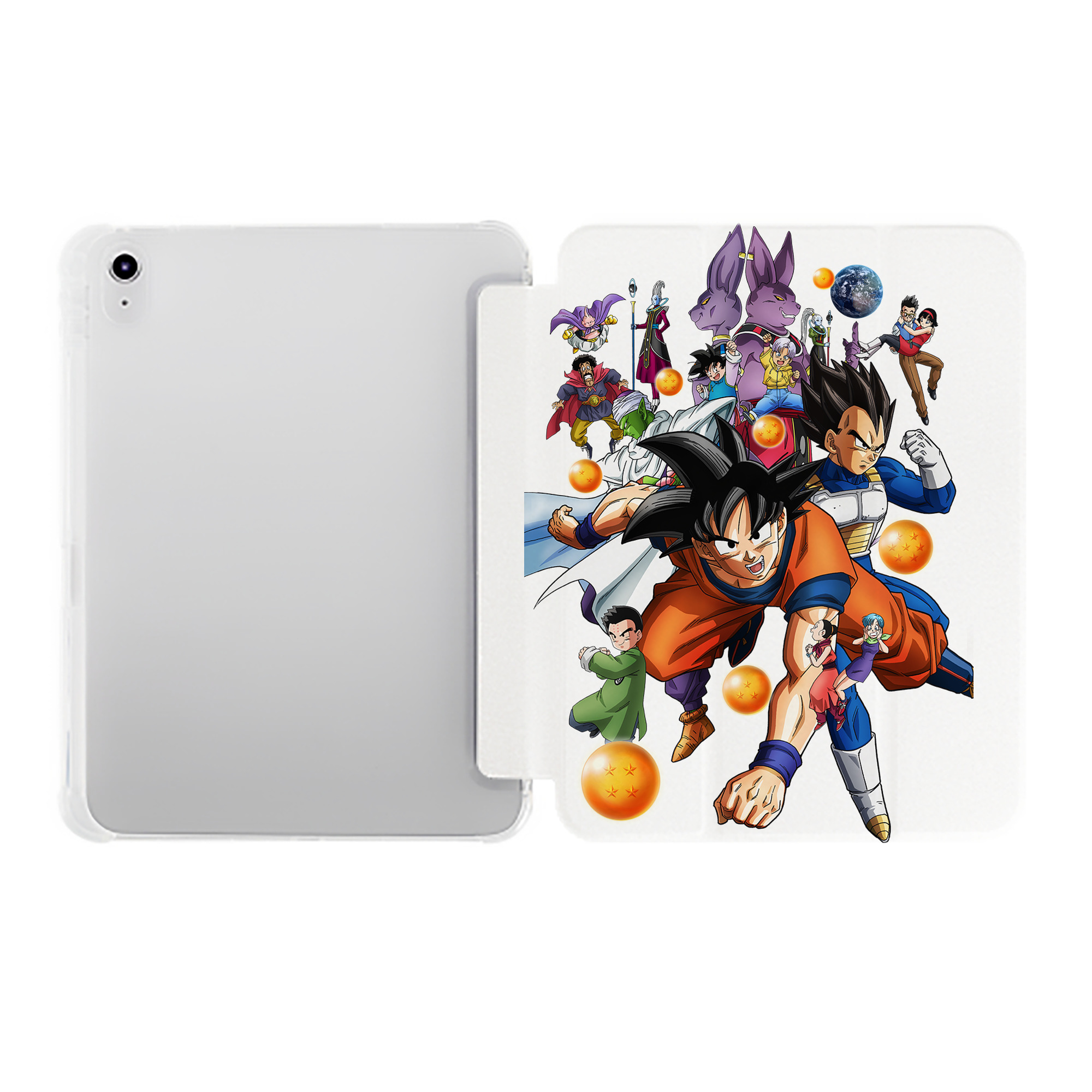 （画像用） ドラゴンボール DRAGON BALL IPad ケース ペン収納付き 三つ折りスタンド PUレザー×シリコン 対応機種9.5/10.5/10.9インチ